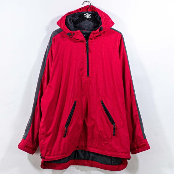 GAP Fleece Lined Pullover Anorak Jacket Hooded XL VTG Y2K Streetwear Gorpcore - Picture 1 of 10